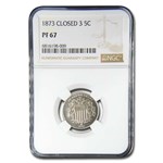 1873 Shield Nickel PF-67 NGC (Closed 3)