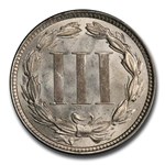 1873 Three Cent Nickel MS-65+ PCGS CAC (Open 3)
