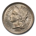 1873 Three Cent Nickel MS-65+ PCGS CAC (Open 3)