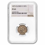 1873 Three Cent Nickel PF-65 NGC (Closed 3)
