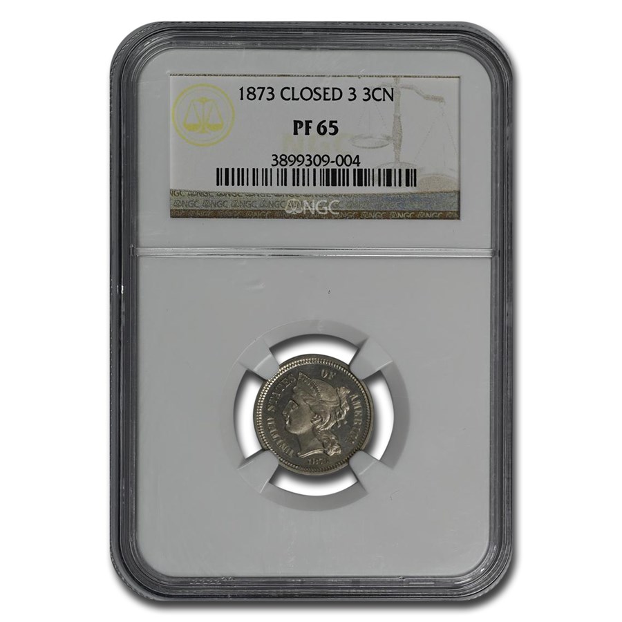1873 Three Cent Nickel PF-65 NGC (Closed 3)