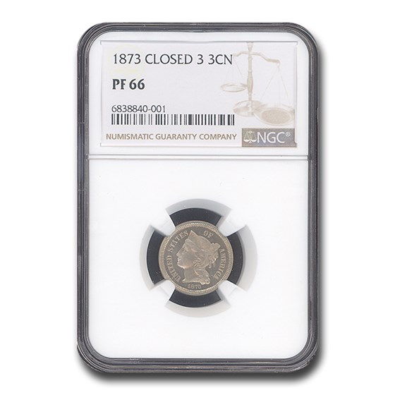 1873 Three Cent Nickel PF-66 NGC (Closed 3) 1873 Three Cent Nickel PF-66 NGC (Closed 3)