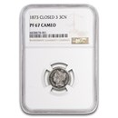 1873 Three Cent Nickel PF-67 Cameo NGC (Closed 3)