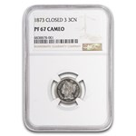 1873 Three Cent Nickel PF-67 Cameo NGC (Closed 3)
