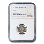 1873 Three Cent Nickel PF-67 NGC (Closed 3)