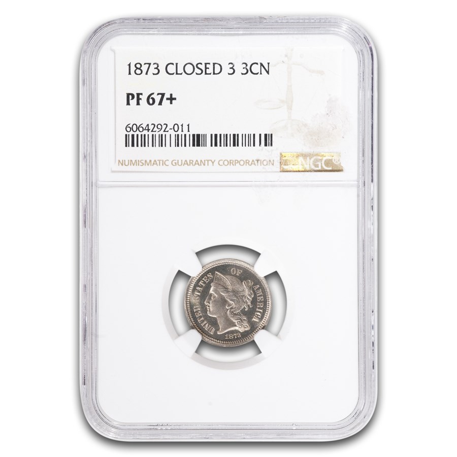 1873 Three Cent Nickel PF-67+ NGC (Closed 3)