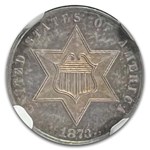 1873 Three Cent Silver PF-66 Cameo NGC (Closed 3)