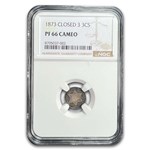 1873 Three Cent Silver PF-66 Cameo NGC (Closed 3)