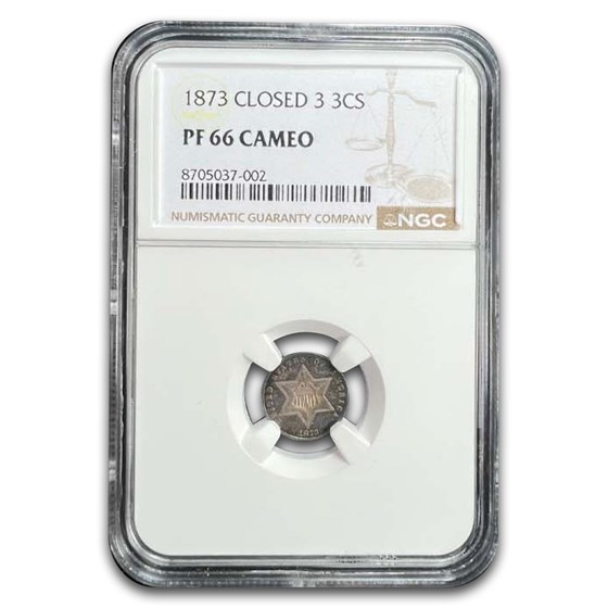 1873 Three Cent Silver PF-66 Cameo NGC (Closed 3)