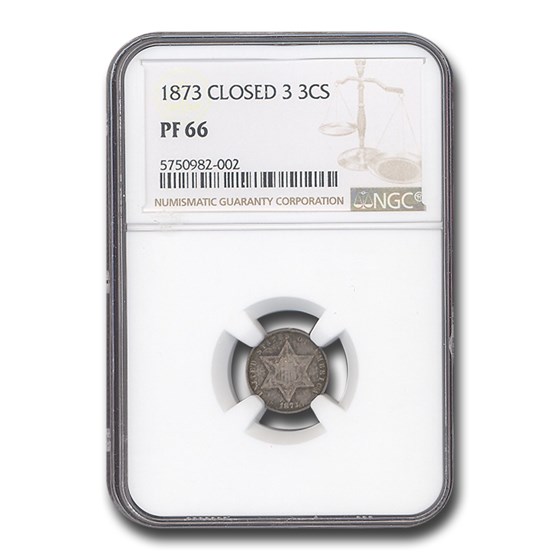 1873 Three Cent Silver PF-66 NGC (Closed 3) 1873 Three Cent Silver PF-66 NGC (Closed 3)