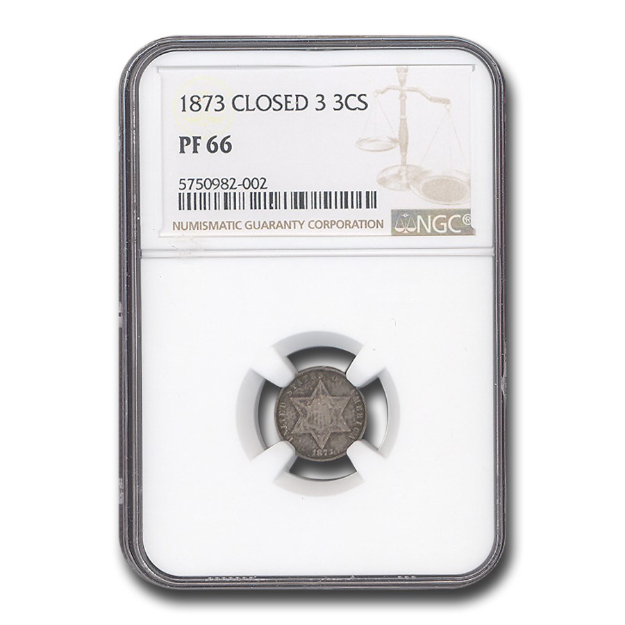 1873 Three Cent Silver PF-66 NGC (Closed 3)