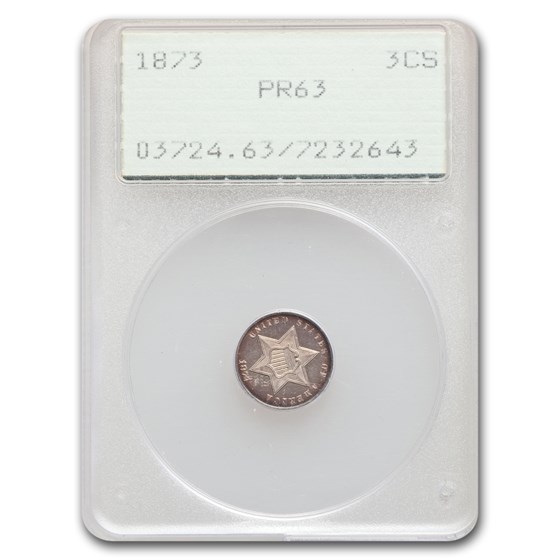 1873 Three Cent Silver PR-63 PCGS 1873 Three Cent Silver PR-63 PCGS