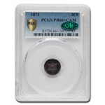1873 Three Cent Silver PR-66+ Cameo PCGS CAC