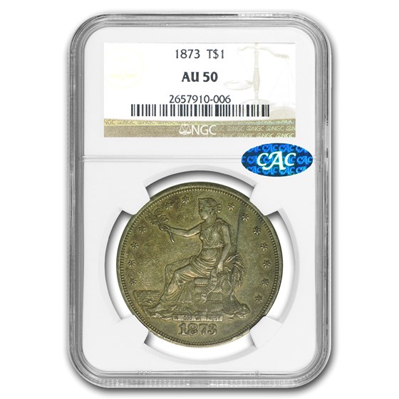 1873 Trade Dollar AU-50 NGC CAC 1873 Trade Dollar AU-50 NGC CAC