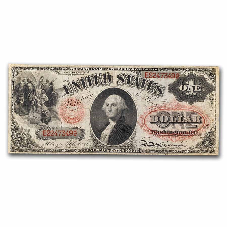1874 $1.00 Legal Tender George Washington Fine (Fr#19)