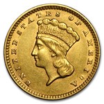 1874 $1 Indian Head Gold Dollar AU