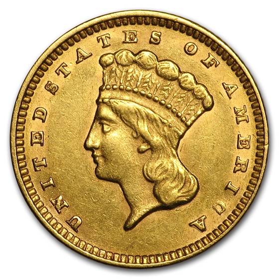 1874 $1 Indian Head Gold Dollar AU 1874 $1 Indian Head Gold Dollar AU