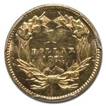 1874 $1 Indian Head Gold MS-63 PCGS (PL)