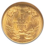 1874 $1 Indian Head Gold MS-64 NGC