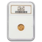 1874 $1 Indian Head Gold MS-64 NGC