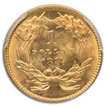 1874 $1 Indian Head Gold MS-64 PCGS