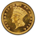 1874 $1 Indian Head Gold MS-68 PCGS CAC