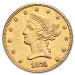 1874 $10 Liberty Gold Eagle AU