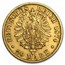 1874-1876 Germany Gold 20 Marks Württemberg Karl Avg Circ