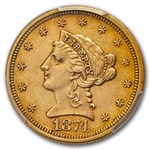 1874 $2.50 Liberty Gold Quarter Eagle AU-58 PCGS