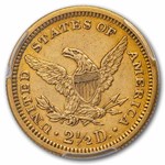 1874 $2.50 Liberty Gold Quarter Eagle AU-58 PCGS