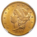 1874 $20 Liberty Gold Double Eagle AU-58 NGC