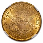 1874 $20 Liberty Gold Double Eagle AU-58 NGC
