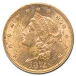 1874 $20 Liberty Gold Double Eagle MS-61 PCGS