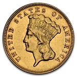 1874 $3 Gold Princess AU-58 NGC
