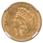 1874 $3 Gold Princess MS-61 NGC
