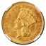 1874 $3 Gold Princess MS-62+ NGC