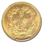1874 $3 Gold Princess MS-63 PCGS