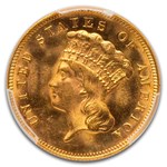 1874 $3 Gold Princess MS-65 PCGS