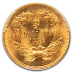 1874 $3 Gold Princess MS-65 PCGS