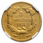 1874 $3 Gold Princess VF-30 NGC