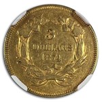 1874 $3 Gold Princess VF-35 NGC