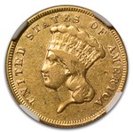 1874 $3 Gold Princess XF-45 NGC