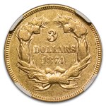 1874 $3 Gold Princess XF-45 NGC
