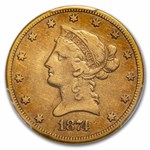 1874-CC $10 Liberty Gold Eagle VF-25 PCGS