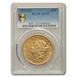 1874-CC $20 Liberty Gold Double Eagle AU-53 PCGS