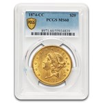 1874-CC $20 Liberty Gold Double Eagle MS-60 PCGS