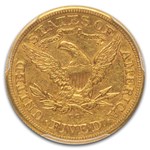 1874-CC $5 Liberty Gold Half Eagle AU-50 PCGS