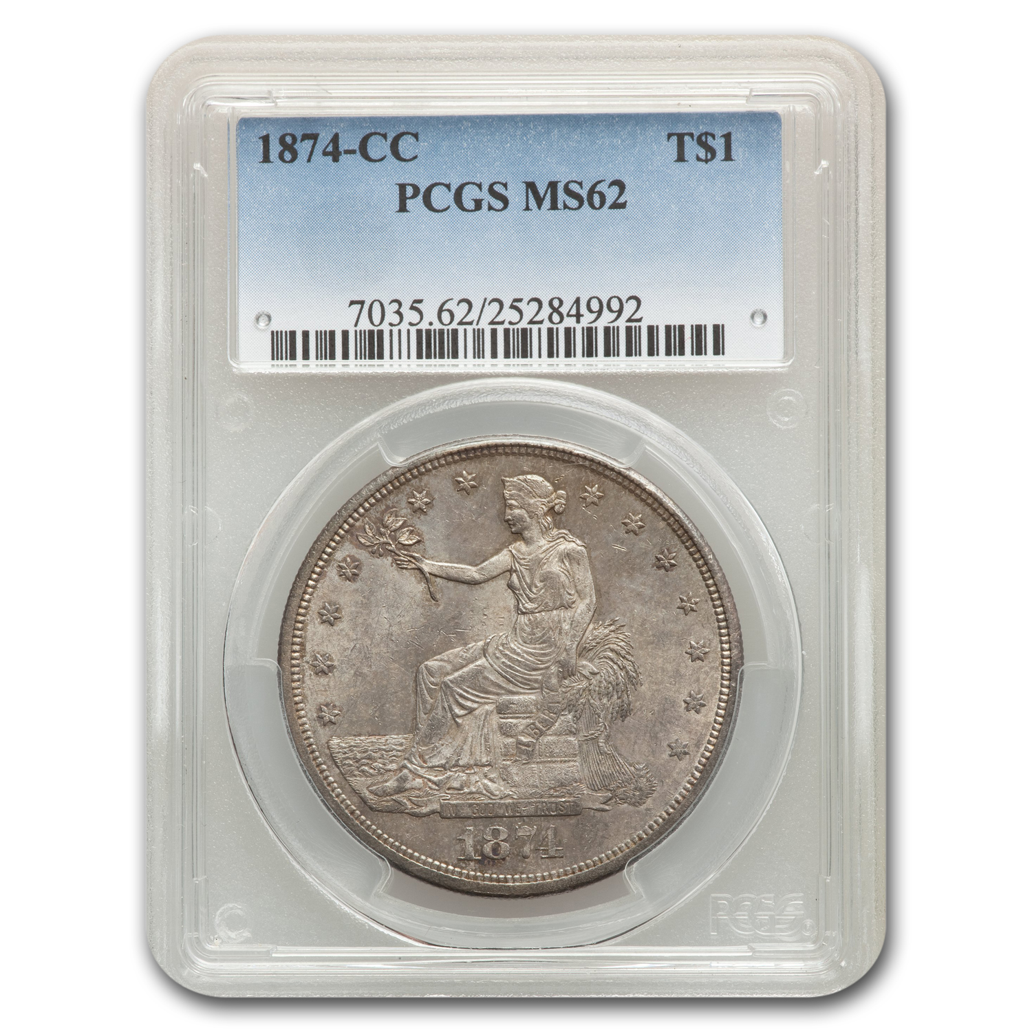 Buy 1874-CC Trade Dollar MS-62 PCGS | APMEX