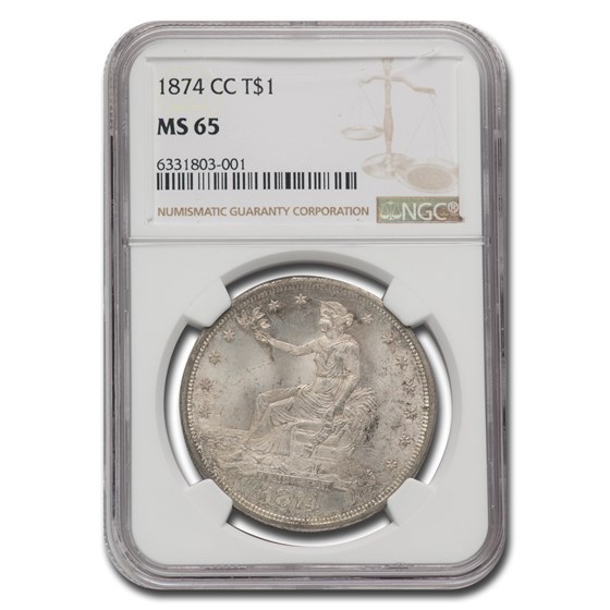 1874-CC Trade Dollar MS-65 NGC 1874-CC Trade Dollar MS-65 NGC