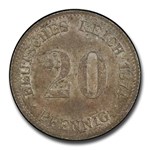 1874-E Germany Silver 20 Pfennig MS-62 PCGS